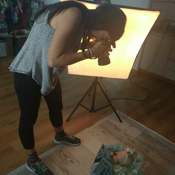 Backstage sesiones de fotos de recien nacido y embarazo estudio Pieceofme